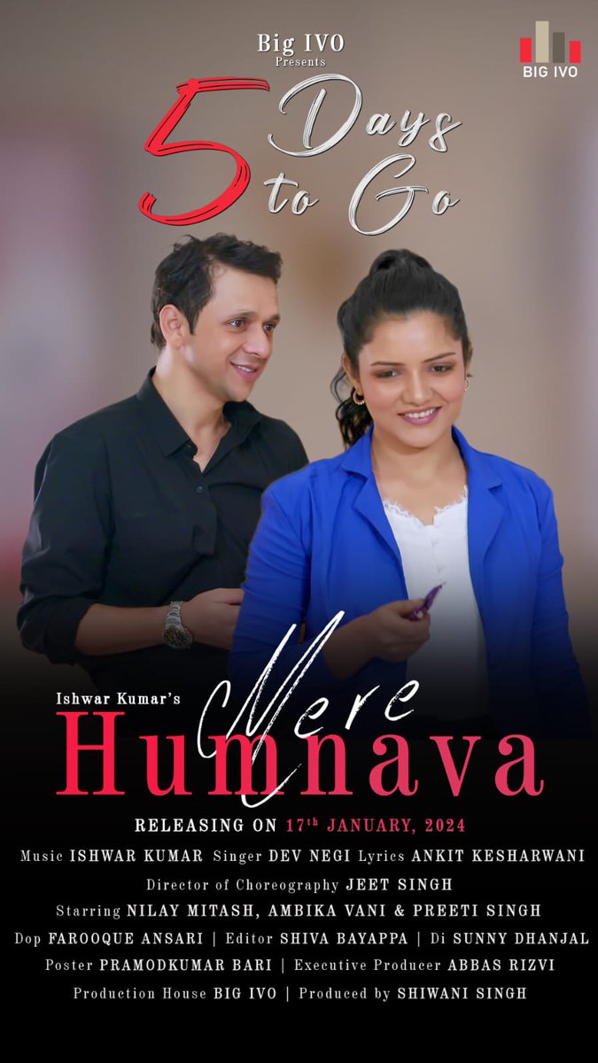 Mere Humnava releasing on 17th #merehumnava music by <a href="/ishwarmusic/">Ishwar Kumar</a> sung by <a href="/DevNegiLive/">Dev Negi</a>  stay tuned for more updates #newsong