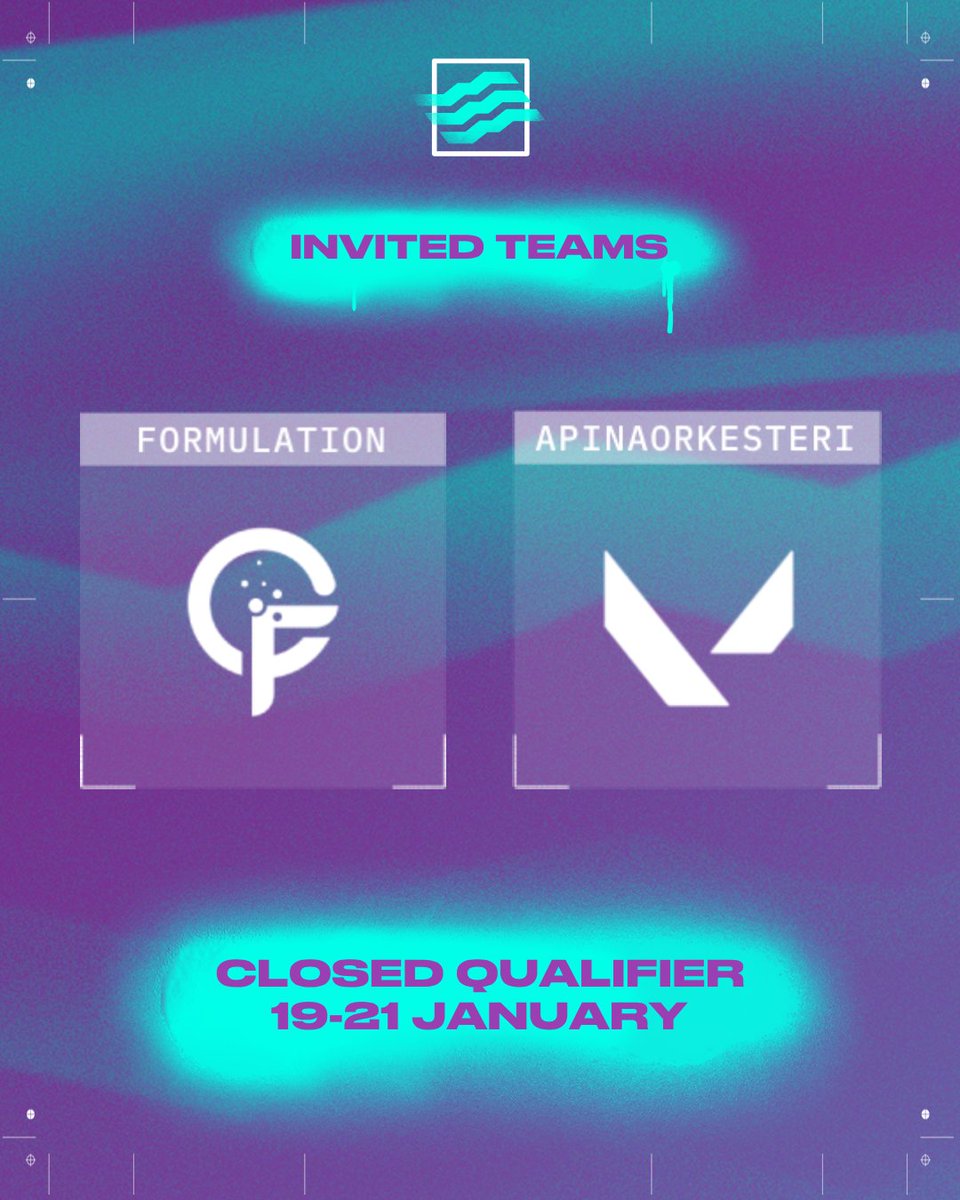 valleague_ne's tweet photo. CLOSED QUALIFIER DETAILS ⬇️
// 6-Teams Double Elimination Bracket
// 4 Teams Qualify Through The Open Qualifier
// 19-21 January
INVITED TEAMS 📮
// Top 2 from Beacon Split 2 Finals @FormulationGG and #APINAORKESTERI have been invited into the Closed Qualifier https://t.co/cGD778vSO8