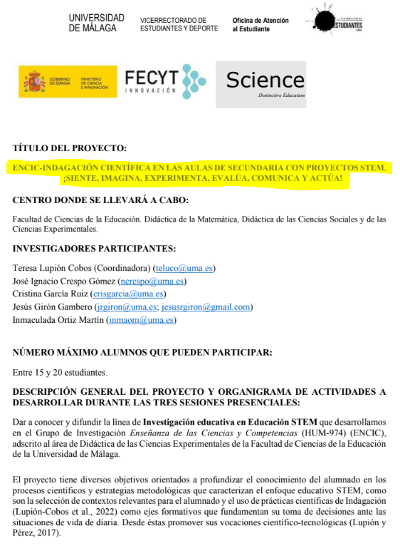 EncicGroup's tweet photo. 🔬 Este curso, nos enorgullece anunciar que participamos activamente en el programa SCIENCEIES (PIISA) con 3 proyectos: 2MA, 33MA y 39MA. Coordinados por Joaquin Franco, @teluco  y Carmen Acebal. #SCIENCIES #ENCIC

🌐https://t.co/gr2K3uAo5D] https://t.co/2Xl3d1dDZM