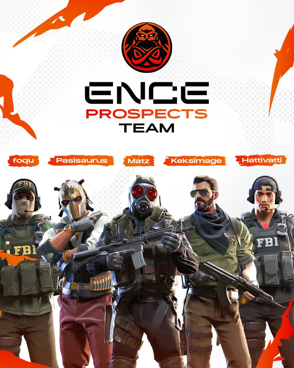 Meillä on ilo esitellä ENCEn pelaajapolun uusi askel, ENCE Prospects -joukkue ja sen pelaajat 🔥

Matti "Matz" Alatalo
Lucas "Keksimage" Kuntsi
Atte "Pasisaurus" Salmenautio
Miikka "foqu" Juusola
Eero "Hattivatti" Seuranen

Lue lisää: ence.gg/article/esitte…

#EZ4ENCE #esportsfi