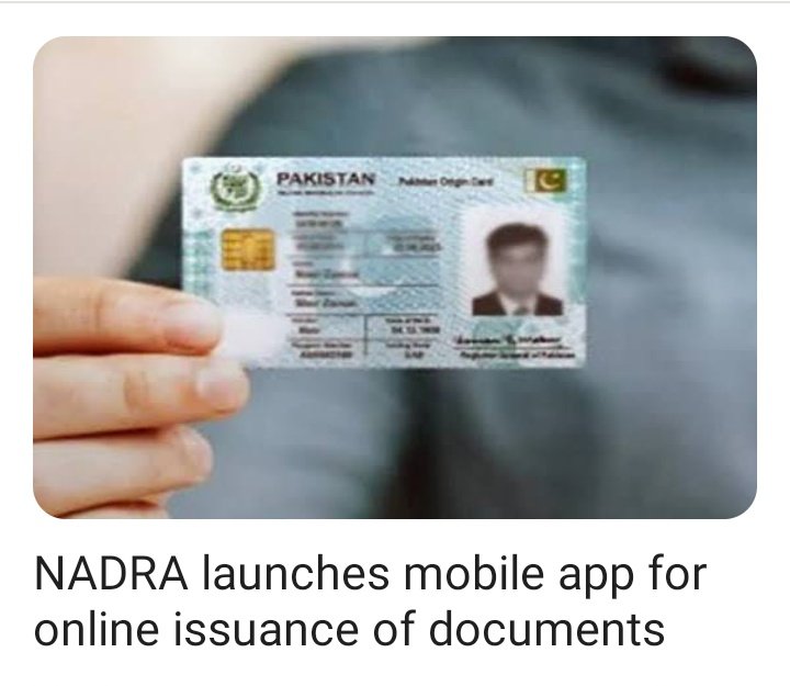 NADRA launches Mobile app for online issuance of documents