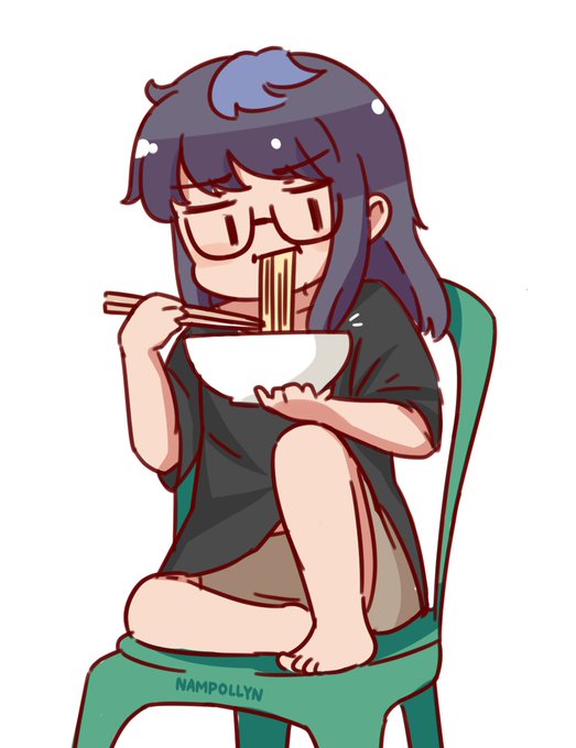 「noodles sitting」 illustration images(Latest)