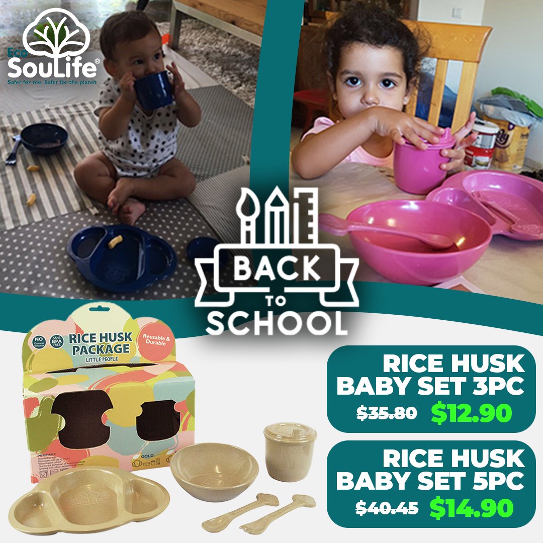 👶 The perfect blend of fun, function, and sustainability! 🌾🍼 Snag your set today during our Back To School sale – starting from just $12.90! 🛒🎉

#ecosoulife #zerohero #ricehuskproducts #sustainableliving #ecofriendly #renewableresources #reducewaste #EcoBaby