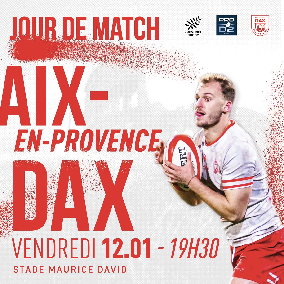 usdaxrugby's tweet photo. ๐๐ข๐จ๐ฅ ๐๐ ๐ ๐๐ง๐๐ ๐ฅโ๏ธ
๐ @ProvenceRugby
๐๏ธ Stade Maurice David
โ๏ธ 19h30
๐บ Rugby + Multisports 1
๐ J16 de @rugbyprod2
#ALLEZDAX https://t.co/guzPalx9M7