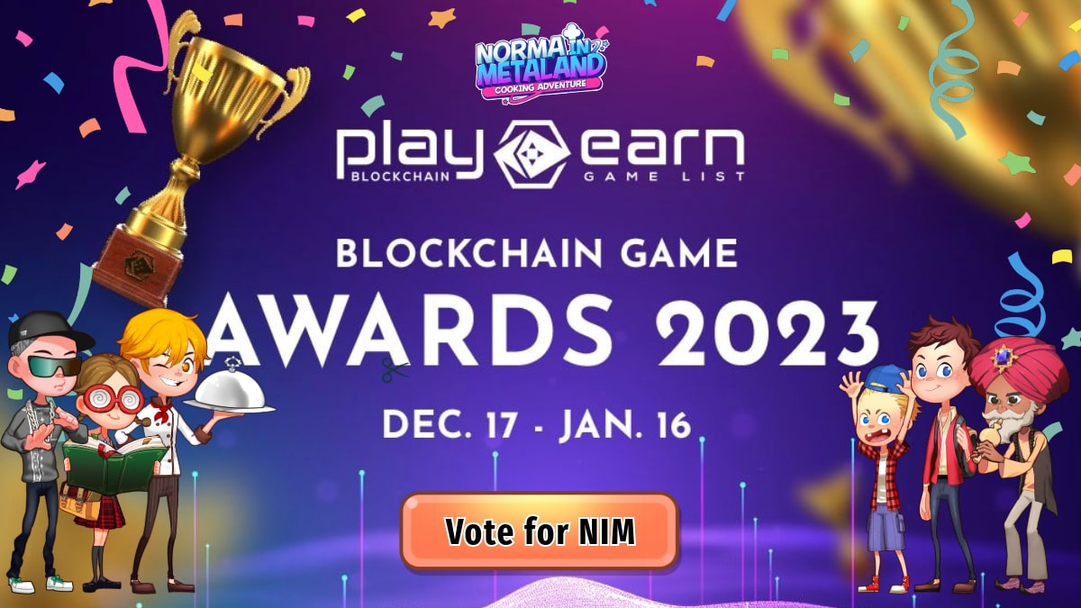 Calling all Metaland chefs! 🤘👩🏻‍🍳 

Let's rally behind @normainmetaland for being nominated in @playtoearn_net's "The Best Blockchain Games of 2023"! 🎉🏆 

Show your support and cast your vote here 👉🏻 bit.ly/3tvDSoU ✨ 

Don't miss out, vote now! 💪🏼🚀