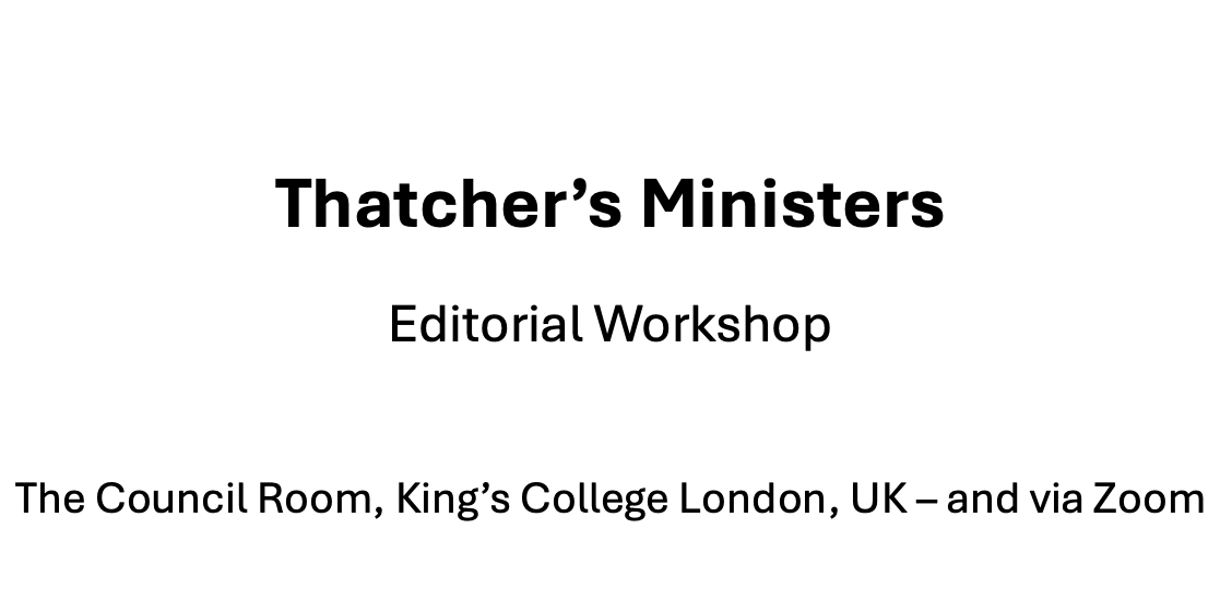 It's day 1 of our (@DrAntonyMullen, @SamBlaxland, @martinjohnfarr) Thatcher's Ministers book workshop. The book seeks to explore the role of individual ministers in the Thatcherite ideological project. Exciting times! ...because I'm not a historian I'm in charge of tech.