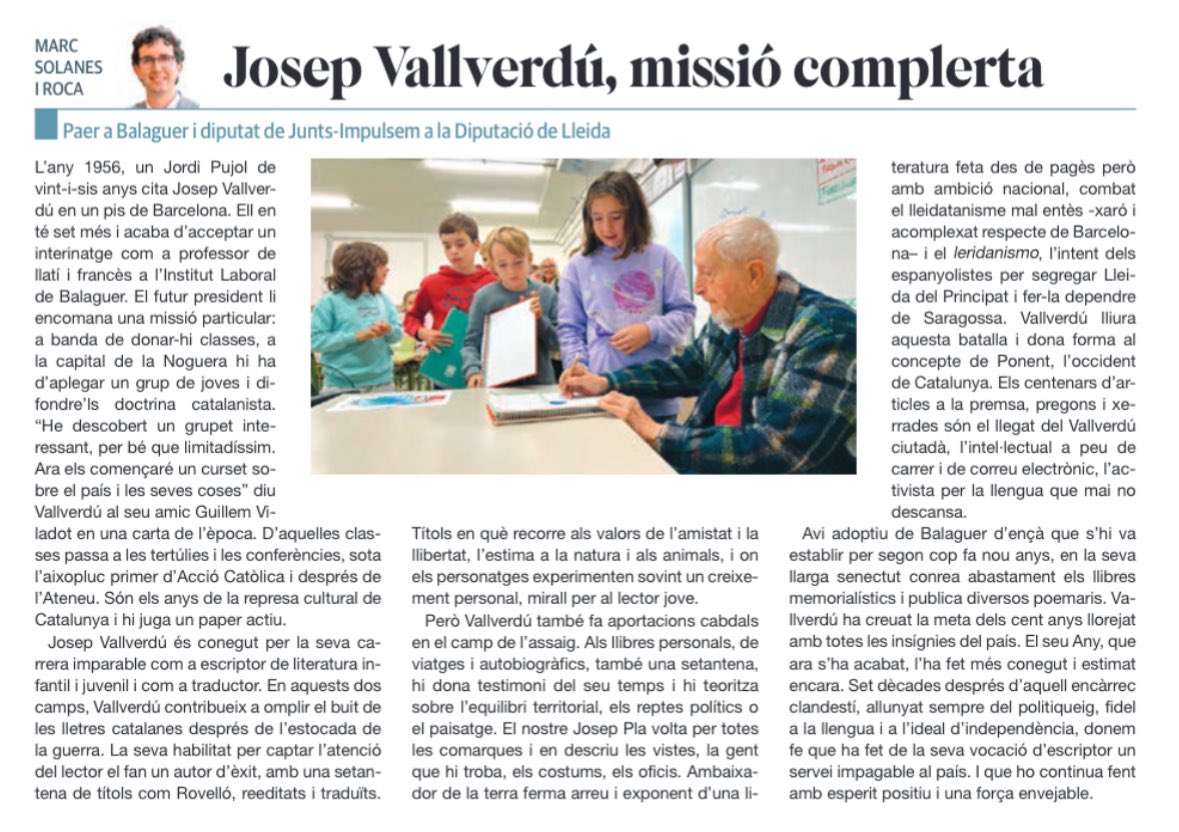 marcsolanes's tweet photo. Set dècades després d'un encàrrec clandestí, tanquem l'@AnyVallverdu. Article d'ahir a @LaManyanacat. https://t.co/IPxs7AqhhV