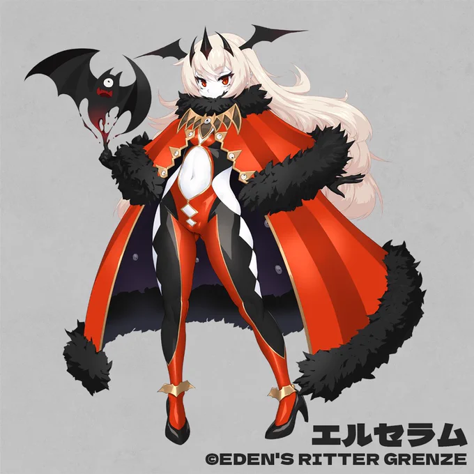 DMMで配信中の #エデンズリッターグレンツェ のワールドレイドイベント「夜よ世界を覆いしか」に登場する「エルセラム」のデザイン/作画を担当しました～(n`∀`)ηかわいがってあげてね開催期間は1月17日12:00ですって!#グレンツェ 