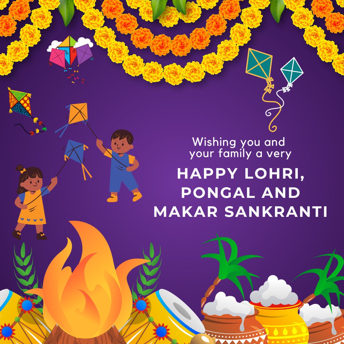 vanshivtech's tweet photo. @Vanshivtech sends warm greetings on the auspicious occasions of Lohri, Makar Sankranti, and Pongal, marking the start of an exciting 2024 celebration. May these festivities bring joy and prosperity to you and your loved ones. #FestiveGreetings #CelebrateDiversity #EmbraceUnity https://t.co/eAuIXV6eO5