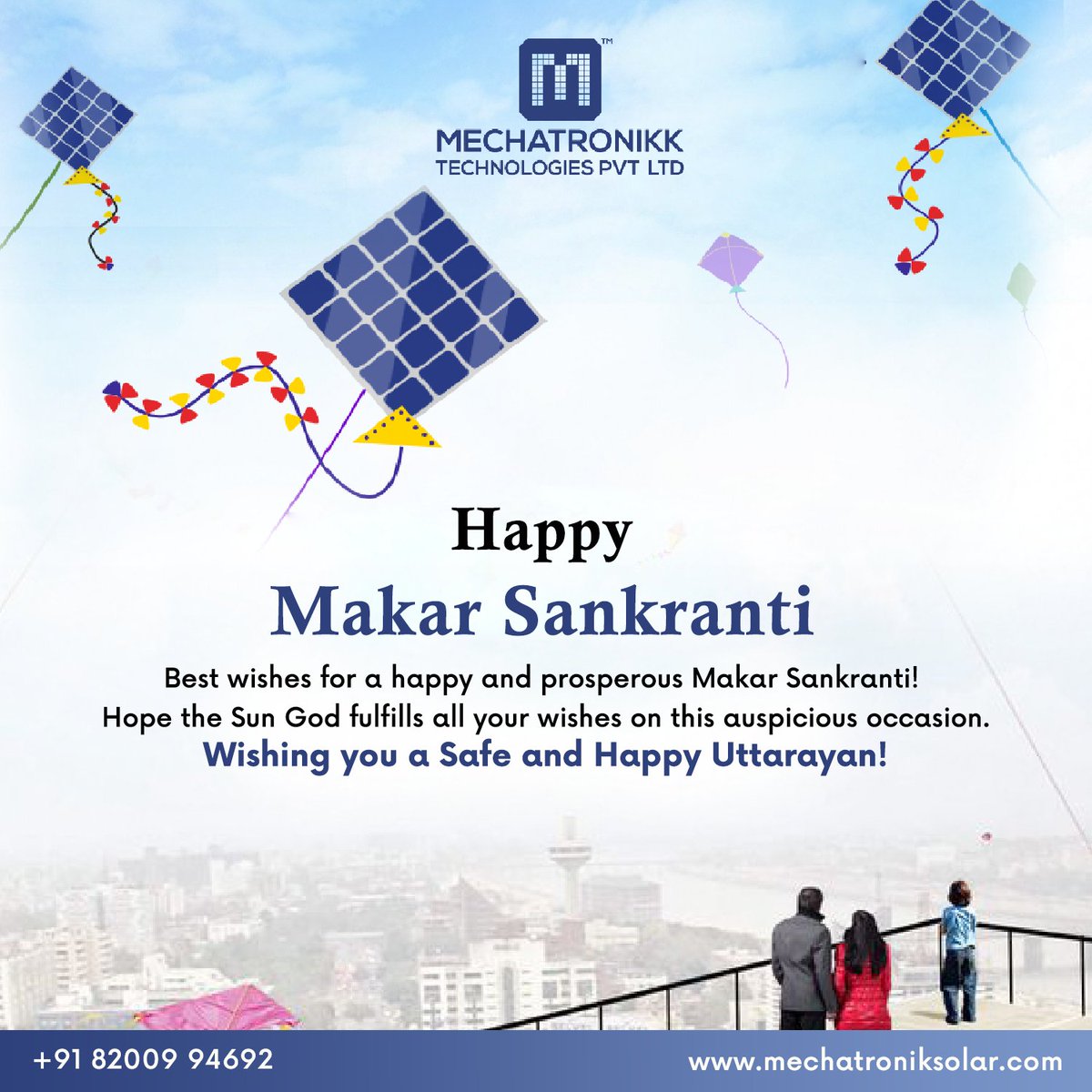 Best wishes for a happy and prosperous Makar Sankranti! the Sun God fulfills all your wishes on this auspicious occasion.
Hope Wishing you a Safe and Happy Uttarayan
.
.
#Makarsankranti #Kitefestival #Happyuttarayan #BestSolarCompany #SolarPanels #mechatroniksolar #Ahmedabad