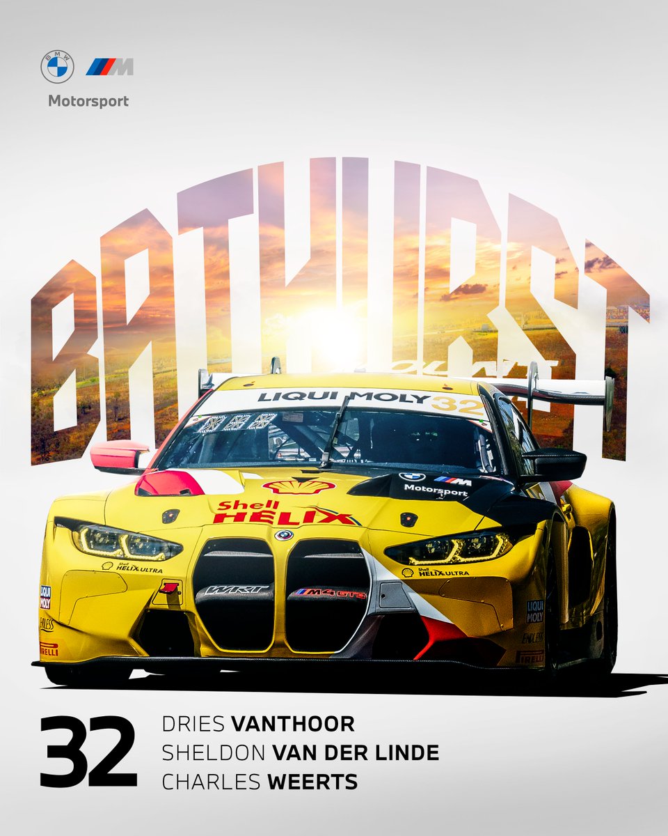 Bathurst - here we go again! 🙌 BMW M Motorsport and BMW M Team WRT return to 🇦🇺 with two BMW M4 GT3s and an amazing driver line-up including Valentino Rossi and our new BMW M works driver Raffaele Marciello! 💪