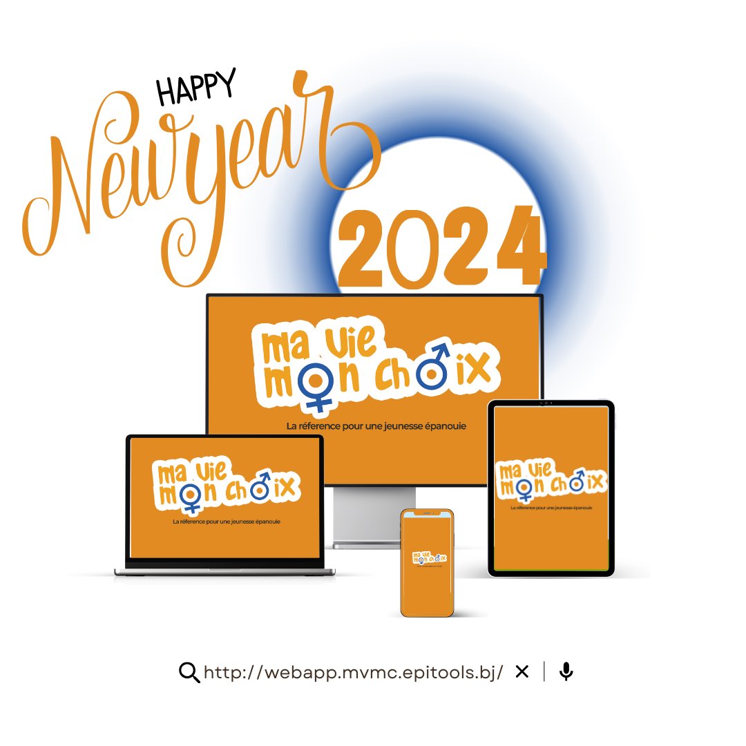 En cette année 2024, que la SSR soit une priorité éclairée pour tous les ados et jeunes. Avec Ma vie Mon choix, continuez d'apprendre et d’accéder à l'information pour une année épanouissante ! 
Happy New Year 🎆🎊🎈
