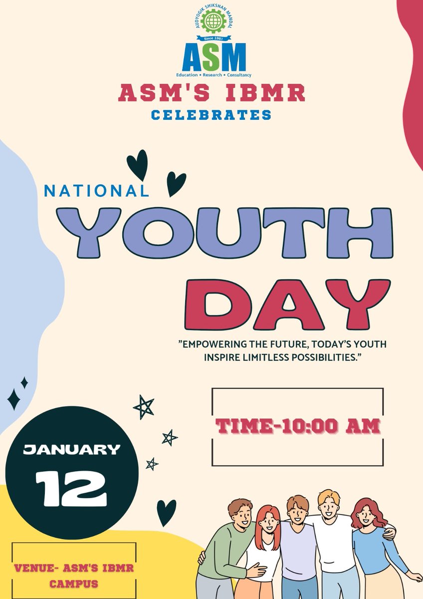 ASM IBMR celebrated #NationalYouthDay today with great enthusiasm! 

Our young minds participated in discussions on empowering India's youth to achieve their dreams.