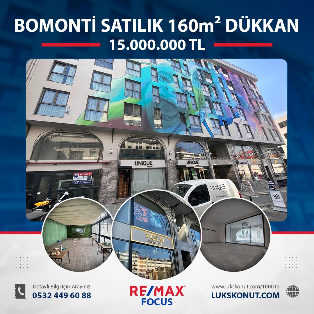 Şişli Bomonti Satılık 160m² Dükkan.
lukskonut.com/100010

#remax #remaxtürkiye #remaxturkiye #emlak #gayrimenkul #istanbul #şişli #bomonti #satılıkdükkan #satilikdukkan #lukskonut #lükskonut #coldwell #coldwellbanker #century21 #turyap #kellerwilliams