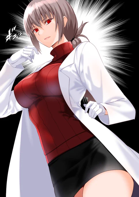 そういえばスーパー婦長Nの全身絵アップしてなかったので、タートルネックミニスカ白衣なナイチンゲールさん。ギュッ!!!#FGO 