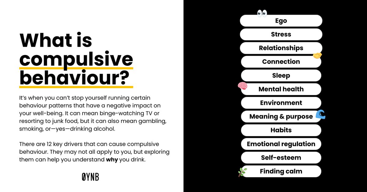 There are 12 core drivers that can cause compulsive behaviour. 

They may not all apply to you, but they can be a useful roadmap to explore if you want to understand why you do something a certain way—for example—drink.

Which core driver would you like to learn about?