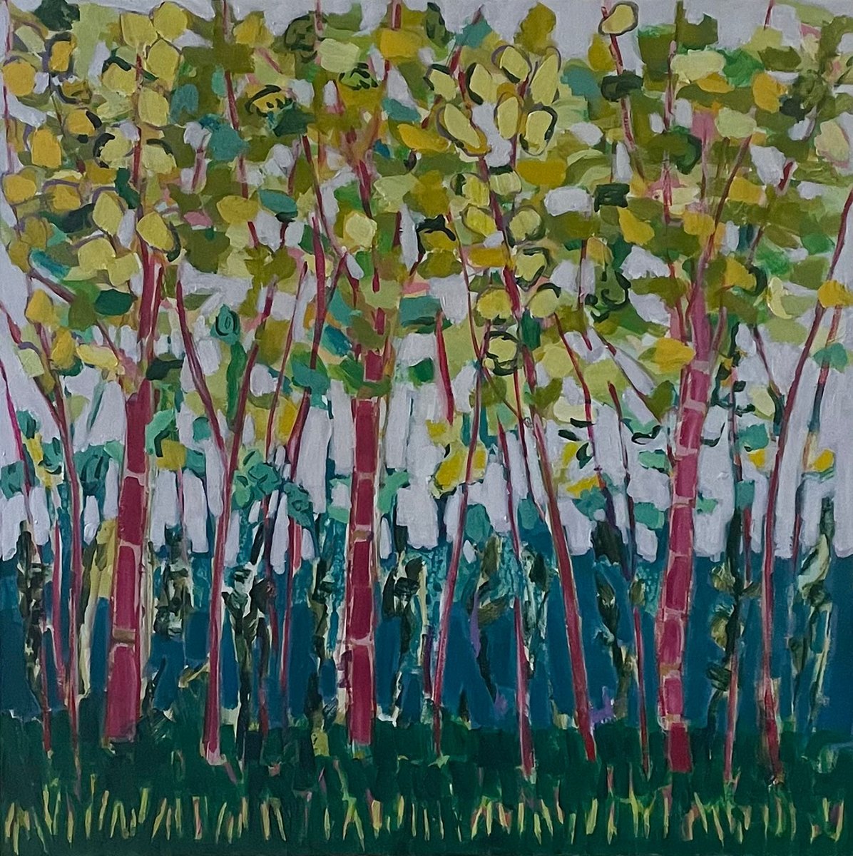 WomensArtForAll's tweet photo. Nina #Cherney (@NinaCherney) •Joyful Reunion• #WomensArt #ArtByWomen #WomenArtists https://t.co/lbTIiIFrlM