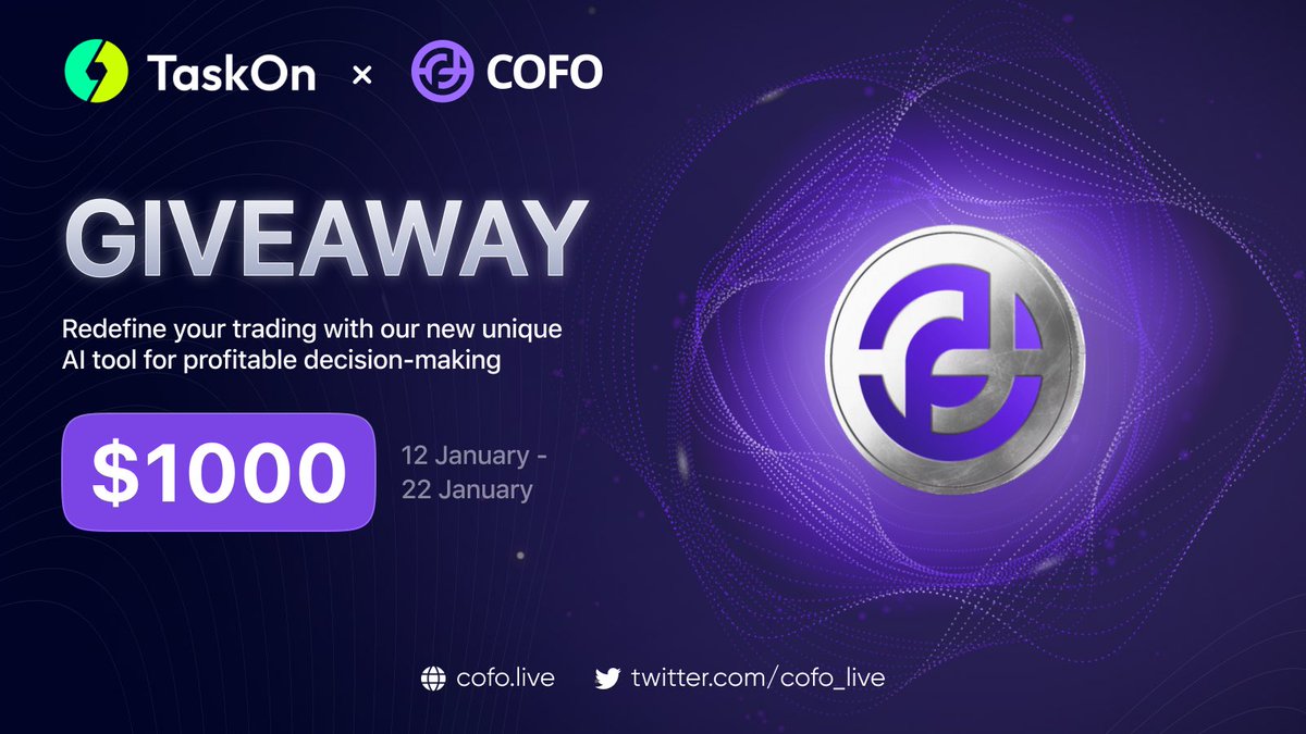 cofo_ai's tweet photo. 💥$1000 #giveaway on the occasion of the @cofo_live the 1st innovative trading platform &amp; @gagarin_world partnership

🎁 $500 for Mandatory Tasks + $500 for Extra Tasks in $USDT
🏆 35 Winners

✅ Like, RT &amp; Tag 3 Friends
✅ Complete tasks and win

https://t.co/gusadRxBKS https://t.co/OTHvrykWYo