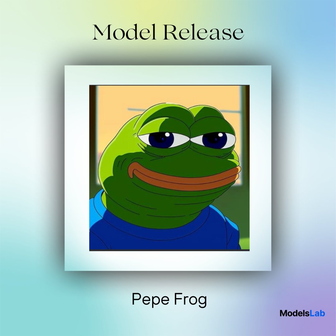 ModelsLabAI's tweet image. 🧱 New Model Releases:
🔗 Disney Pixar Style: stablediffusionapi.com/models/disney-…
🔗 Pepe Frog: stablediffusionapi.com/models/pepe-fr…
#SDXL #GenAI #ModelsLab #Text2Image