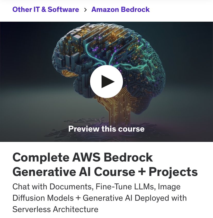 izag82161's tweet image. ひさびさのUdemy 👨🏻‍💻

セールのうちに四講座を購入、🛒

#VertexAI #AzureGPT #AWSBedrock #Github #Copilot #PairProgramming