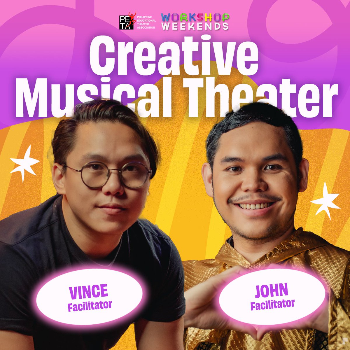 petatheater's tweet photo. Meet our PETA Artist-Teachers who will facilitate our upcoming Workshop Weekends!

❌ Slots for all classes in this workshop cycle are officially closed. ❌

#PETATheater #PETAWorkshopWeekends #PETAWorkshop https://t.co/Pa380cVXLZ