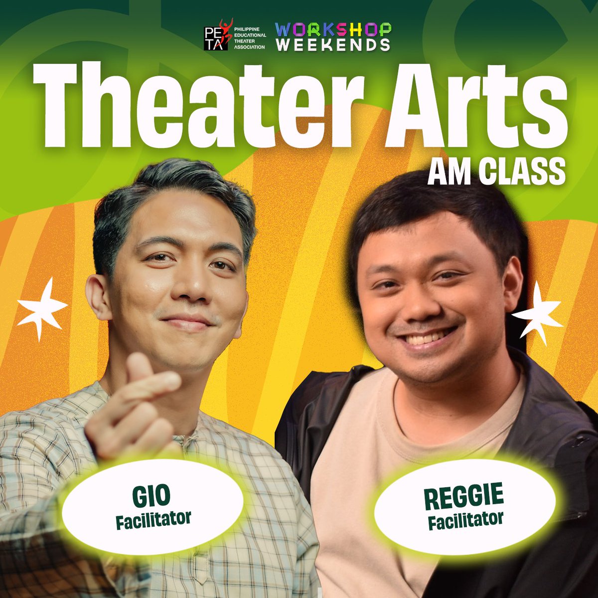 petatheater's tweet photo. Meet our PETA Artist-Teachers who will facilitate our upcoming Workshop Weekends!

❌ Slots for all classes in this workshop cycle are officially closed. ❌

#PETATheater #PETAWorkshopWeekends #PETAWorkshop https://t.co/Pa380cVXLZ