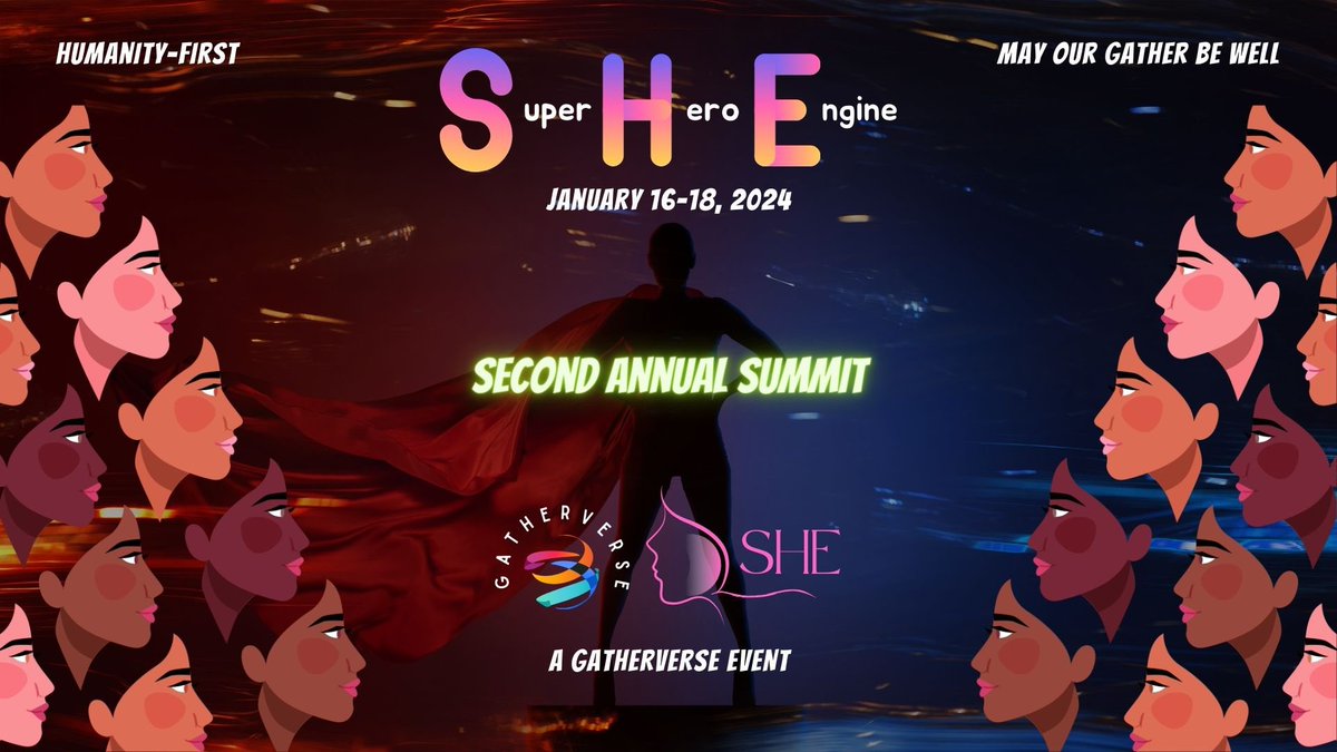 🌟✨ Step into Empowerment at @gatherverse ‘s SHE Summit 🌈 Jan 16th to 18th, where pioneering women gather to influence the future of emerging tech! 🎙️ Every day, 17h > 19h CET - Dive into this wellspring of wisdom! 🚀✨ SHE: Guiding women in tech to lead, build & inspire!