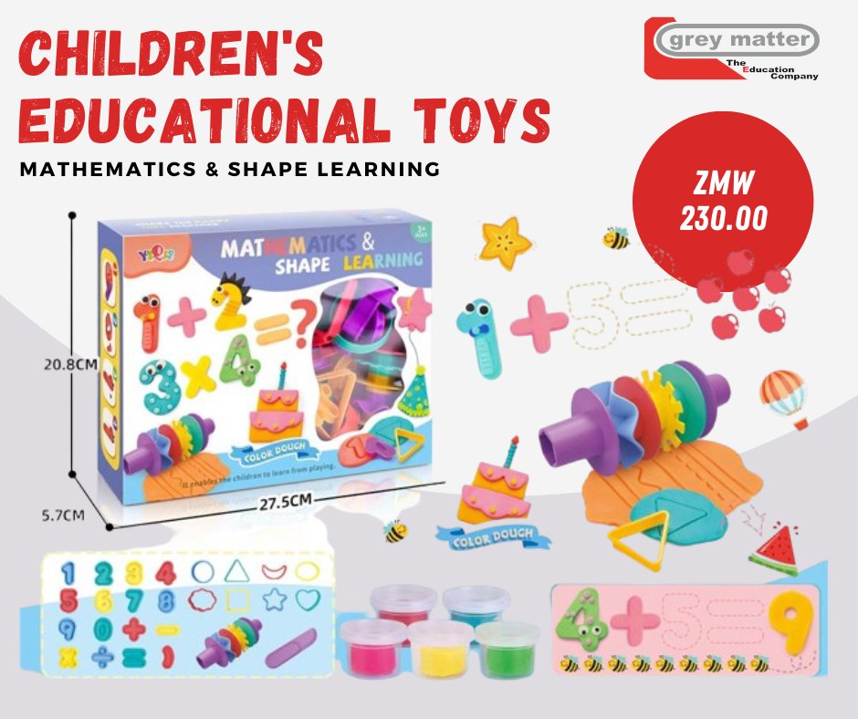 GreyMatterZM's tweet photo. 🌈Engage Your Little Learners with Math &amp; Shape Fun! 
🔢Explore the wonders of numbers and shapes with our captivating learning toys! 🚀 Spark curiosity and foster early mathematical skills through play.
#LearningToys #MathematicsForKids #ShapesAndColors #EducationalPlay https://t.co/vFKmTS7nwJ