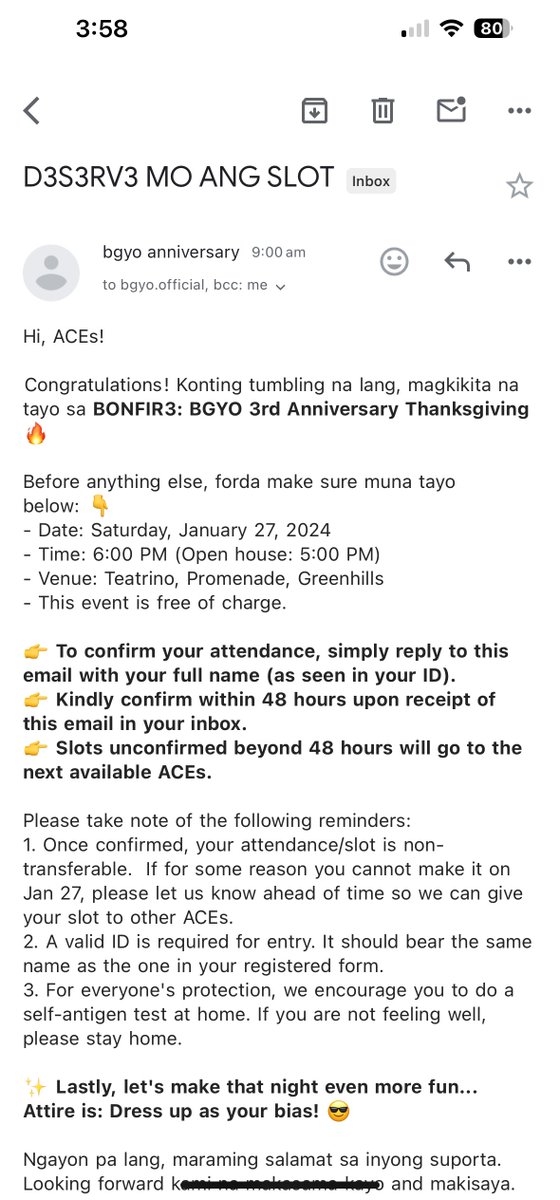I registered that time too to show my support (saka baka bilangin nila ilan ba ang ACEs😋) and who knows??! Yung bgyo onthego nga nakatravel ako 3days from announcement w/ a young kid🤪 
And apparently, it’s still safe & insurance-covered to travel at 25wks pregnant… 🤔

#BGYO