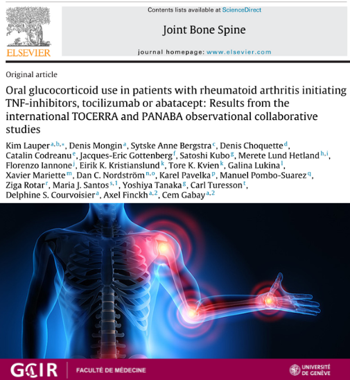 📢First-time evaluation of the use of #glucocorticoids in combination with #bDMARDs #tocilizumab #abatacept or #TNFi in #RheumatoidArthritis 👉In #JointBoneSpine by @k_lauper, Cem Gabay & Axel Finckh @GCIR_Unige @hug_ge Full shorturl.at/gqsKU Summary shorturl.at/hOW24