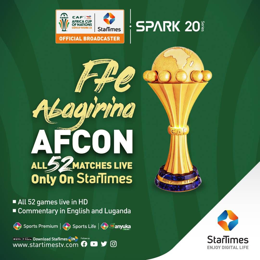Pay your  subscription now to enjoy all the 52 games live in HD on StarTimes 

Commentary both in Luganda and English🔥
#AFCONFfeAbagirina
#AFCONStarTimesEtulina