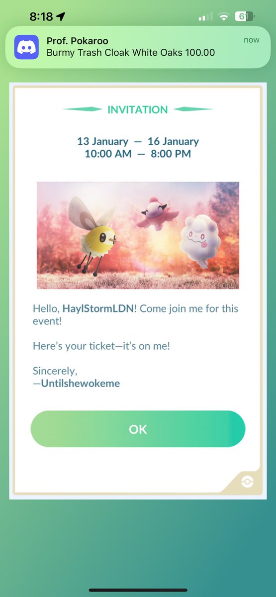 TODAY ON WHO GAVE WHO WHAT🥰

Huge shoutout to @untilshewokeme  , thank you so much for the gift 🥳🥳🥳 best of luck 🫶

#PokemonGo #Gifting #friendship #thankful 🥰