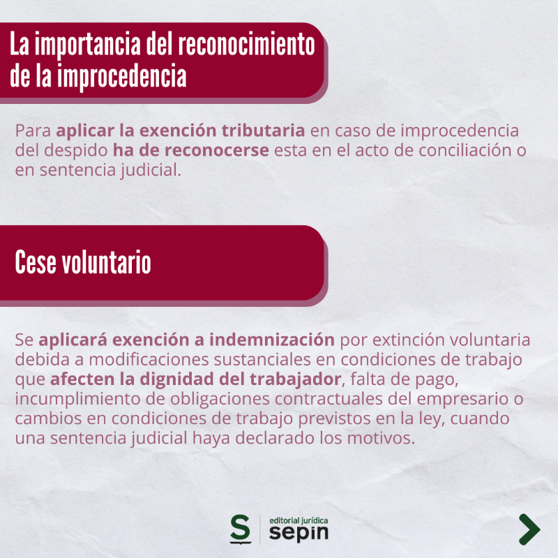 SepinEditorial's tweet photo. ⚖️ Indemnizaciones por despido: ¿exentas o sujetas al IRPF? 

💼 Evita sorpresas tributarias. 

Análisis por nuestro experto Samuel de Huerta