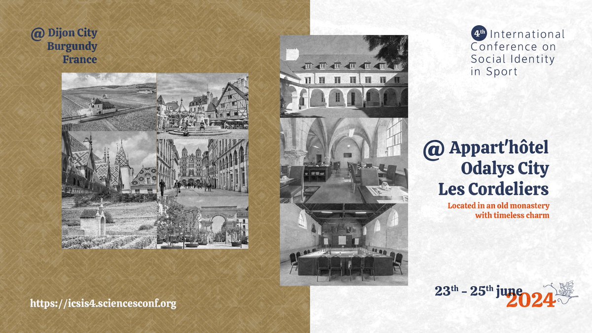 Mickaël CAMPO (@mick_campo) on Twitter photo Looking forward to the conference registration opening, we're delighted to share a sneak peek of our charming venue - an ancient monastery in the heart of Dijon. Get ready for a blend of history and learning. Happy New Year to all!
<a href="/ICSIS2024/">ICSIS</a>
<a href="/ufrstaps_dijon/">UFR STAPS Dijon - Le Creusot</a>
<a href="/teamsports2024/">TEAMSPORTS2024</a> Looking forward to the conference registration opening, we're delighted to share a sneak peek of our charming venue - an ancient monastery in the heart of Dijon. Get ready for a blend of history and learning. Happy New Year to all!
<a href="/ICSIS2024/">ICSIS</a>
<a href="/ufrstaps_dijon/">UFR STAPS Dijon - Le Creusot</a>
<a href="/teamsports2024/">TEAMSPORTS2024</a>