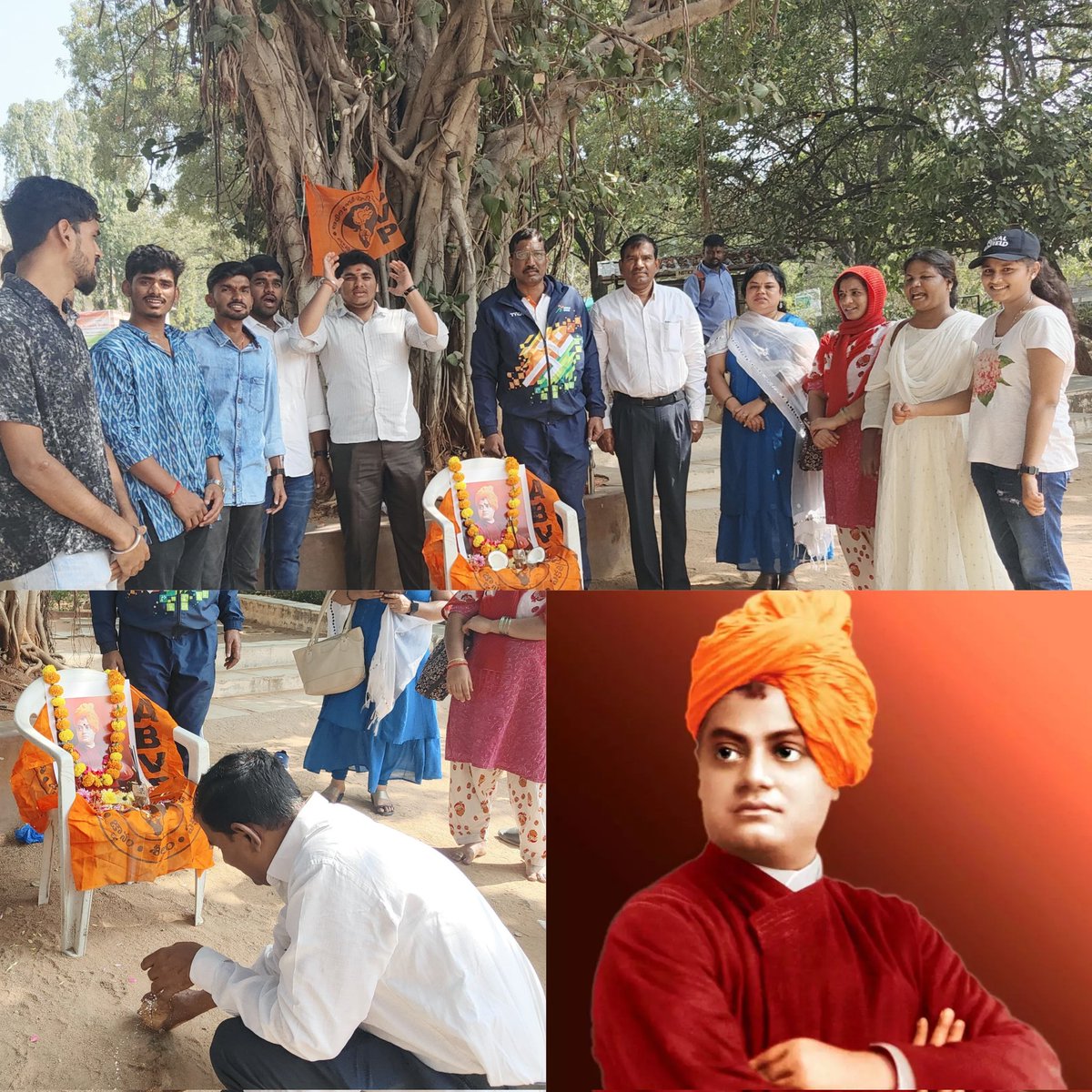ABVPAVCOLLEGE's tweet photo. ABVP అఖిల భారతీయ విద్యార్థి పరిషత్ గగన్మహల్ శాఖ ఏవి కళాశాలలో స్వామి వివేకానంద గారి 161 జయంతి వేడుకలు https://t.co/J5xbfRfd0m