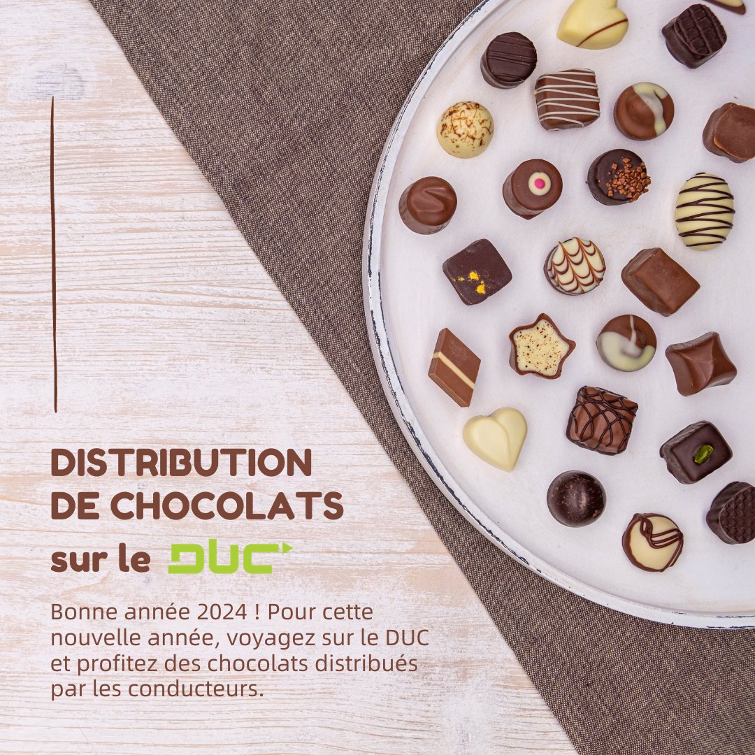keolisoise's tweet photo. Distribution de chocolats sur le DUC 🍫

🚍 Voyagez sur le DUC et profitez des chocolats distribués par le conducteur ! https://t.co/cTyIim0yyD