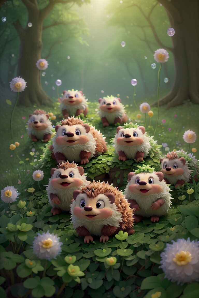 artaiartistry's tweet image. Journey into a magical woodland clearing where a group of mystical creatures unveils the wonders of 3D Animation! 🍃✨ #Magical #ART #Arificialintelligence