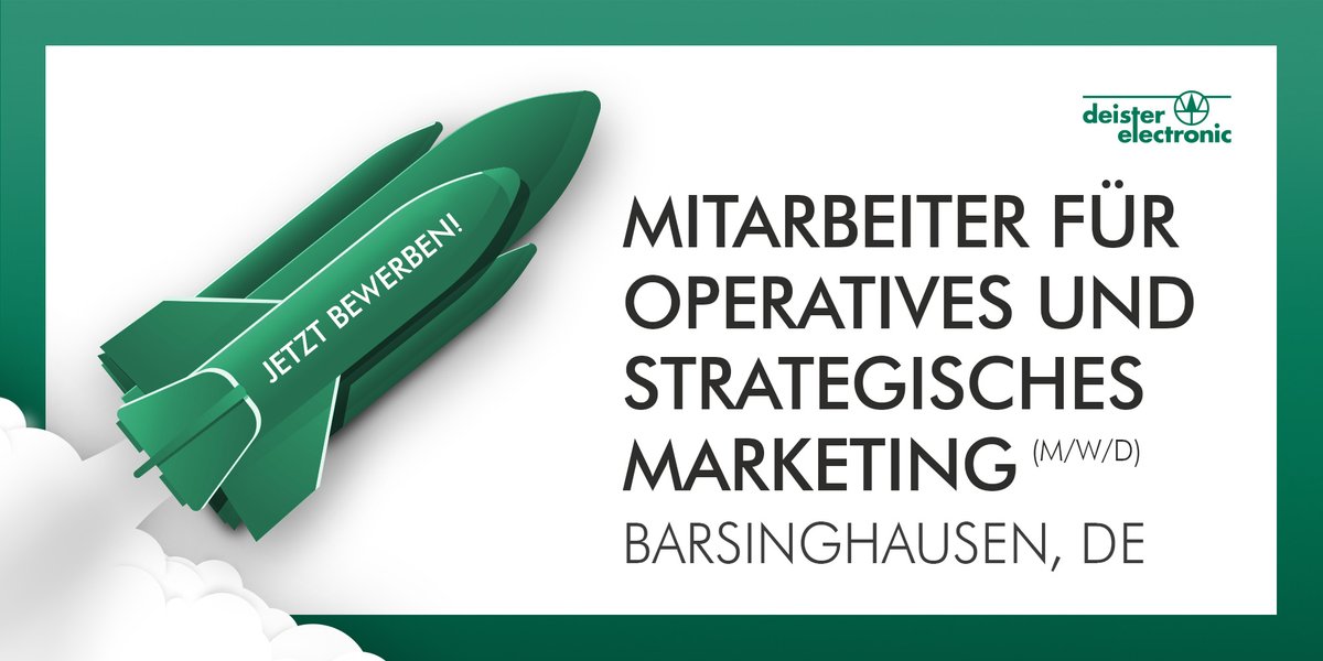 Gesucht: Mitarbeiter operatives &amp; strategisches Marketing (m/w/d)

Sie wollen gemeinsam mit dem #Vertrieb das #Marketing für unsere Kunden maßschneidern und dafür sorgen, dass noch mehr Leads generiert werden? 
deister.com/karriere/jobs
