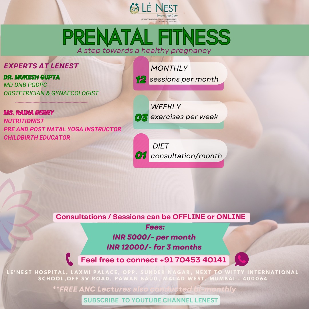 lenestindia's tweet photo. LeNest brings PRENATAL FITNESS, a step towards a healthy pregnancy. Our expert Mrs. Raina Berry will be available for sessions, exercise and diet consultants.  Look forward to being your companion in your journey in a healthy pregnancy and a healthy baby.

@drmukeshgupta https://t.co/ealoXLAgfM