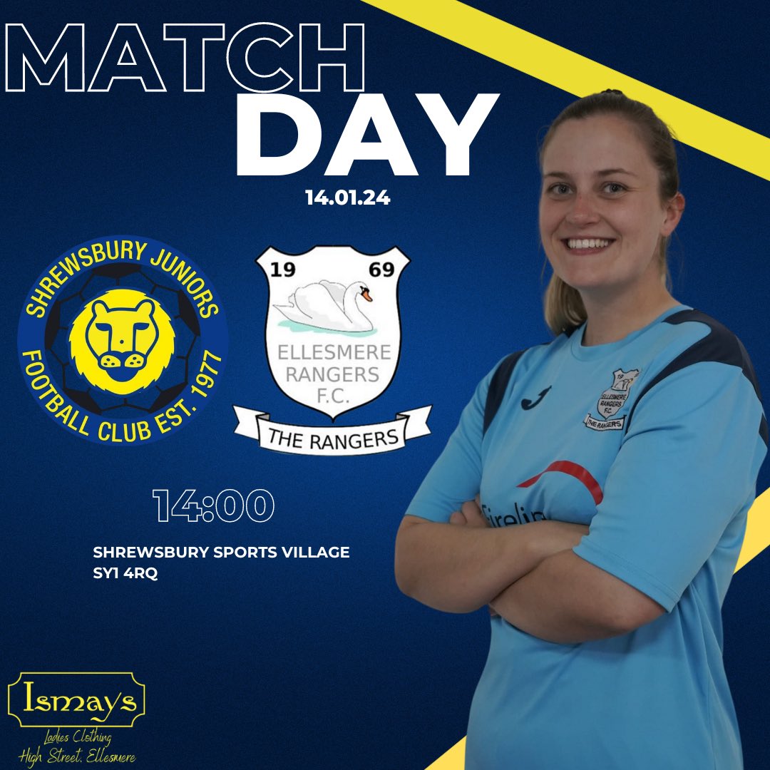 🟡NEXT UP🟡

The ladies are back on the road this weeekend as they face Shrewsbury Juniors in the first league match of 2024

📆 Sunday 14th January
⏰ 2pm KO
📍Shrewsbury Sports Village 
🆚 Shrewsbury Juniors
🏆 Shropshire FA Women's Super League
