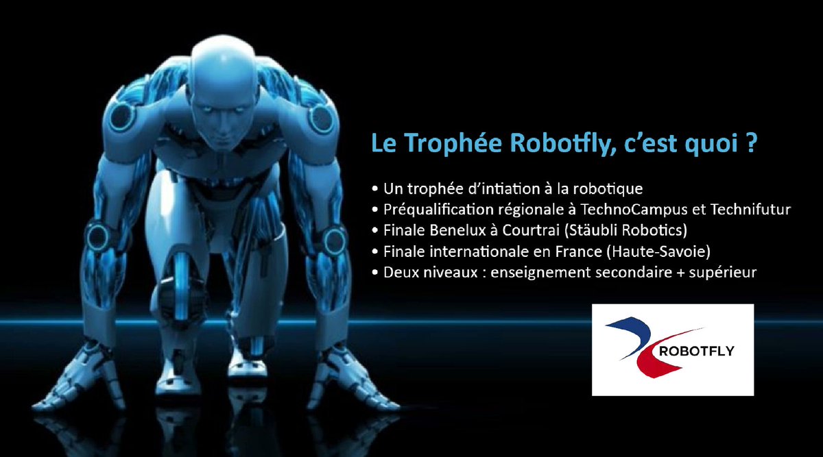 TechnoCampusBe's tweet image. #Enseignement | CONCOURS #RoboFLY en Hainaut &amp;amp; Brabant Wallon 🤖 lnkd.in/d9kGUPZg ► Un trophée ouvert à tous à Gosselies 🌍en partenariat  @staubligroup #ClaretFrance @HauteEcoleHELMo 
@HenalluxOffici1 @Technifutur #CLEF 📧 melissa.dubucq@technocampus.be 📞 065/400 320