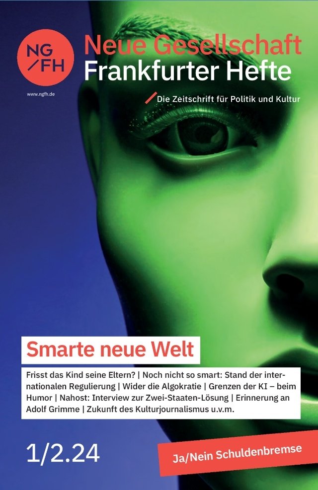 Aktuell in @NeueHefte: @hermannbella nimmt die apokalyptischen KI-Szenarien ins Visier und plädiert für Vernunft und gute #Regulierung beim Umgang mit der #KI frankfurter-hefte.de/ausgabe/smarte… #kuenstlicheintelligenz #ngfh #readlist