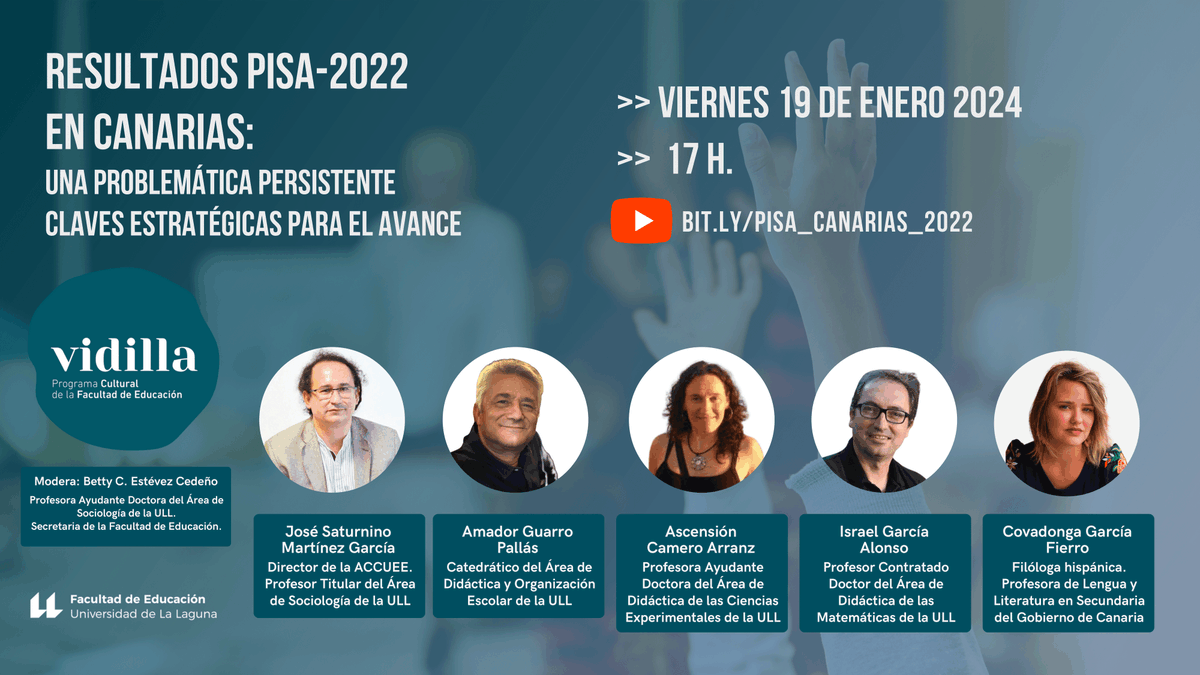 🚨 El próximo viernes 19 de enero celebraremos un debate online en torno a  los resultados PISA-2022 en Canarias. 🗓️ Viernes 19 de enero a las 17 h.  📲 En directo, en, image size:1200x675
