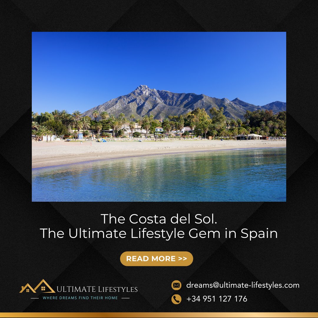 The Costa del Sol. The Lifestyle Gem in Spain.

READ MORE: eu1.hubs.ly/H06-vLk0

Contact us today!
P: +34 951 127 176
E: dreams@ultimate-lifestyles.com
W: eu1.hubs.ly/H06-vjL0

#UltimateLifestyles #LuxuryRealEstate #spanishproperty #realestatecostadelsol #propertyspain