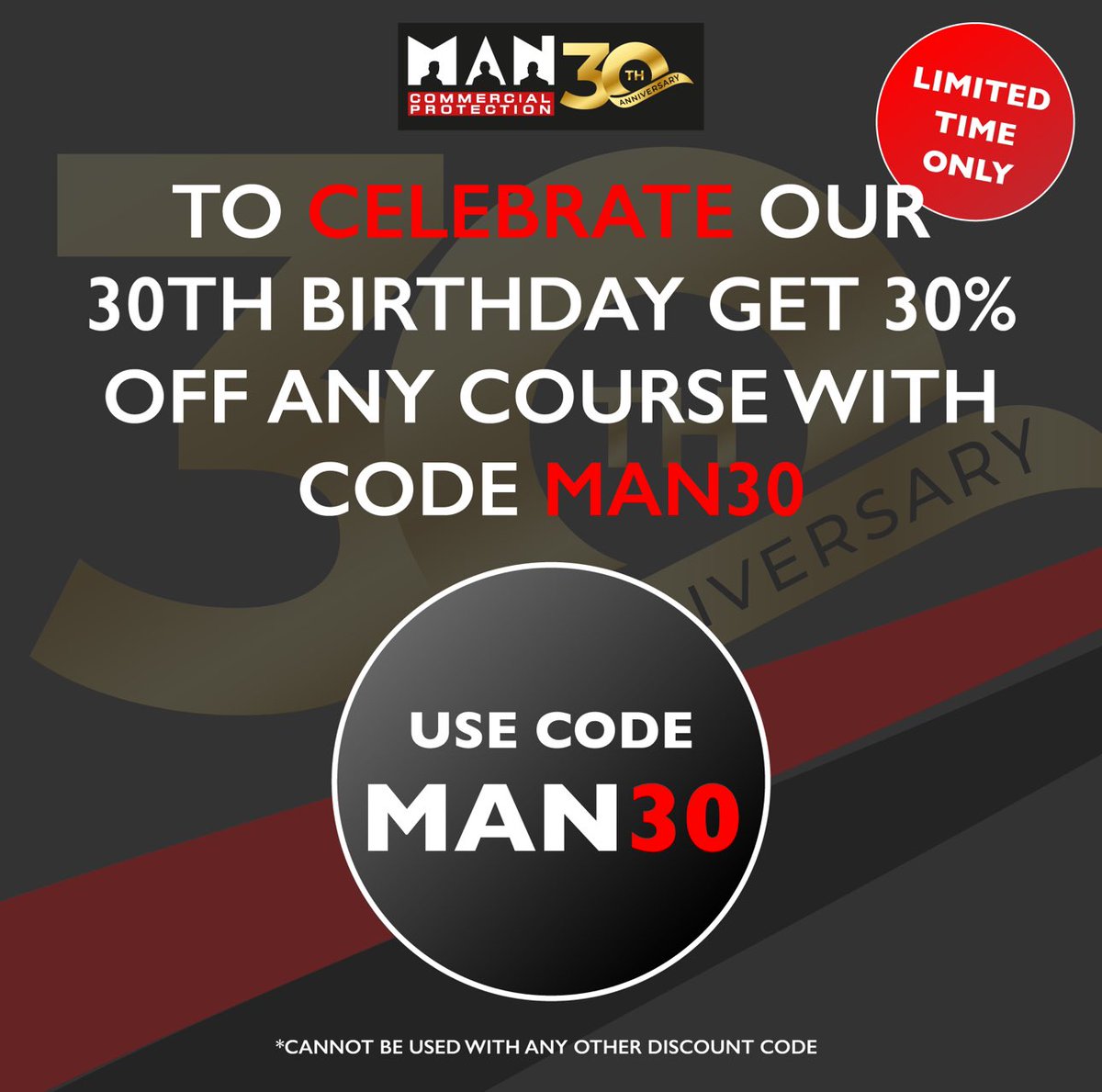 Use code 𝗠𝗔𝗡𝟯𝟬 when booking on our website to get 𝟯𝟬% off all SIA courses 🤑

#trainingcourses #training #specialoffer #securitytraining #siatraining #siatrainingbirmingham