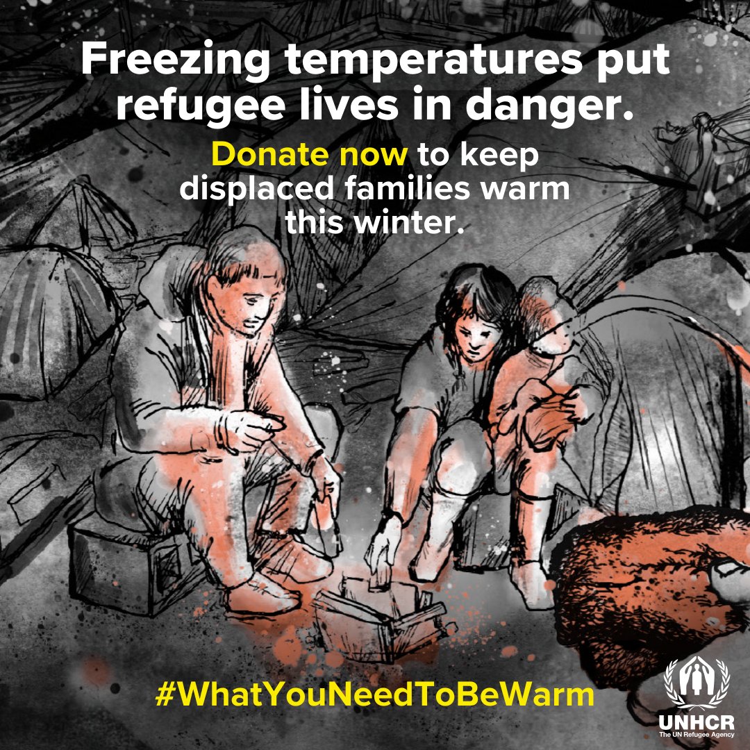 Staying warm is one of the basic requirements for human survival.
And this winter, too many refugees will not have what they need to fend off the cold. If you are able, please donate now to make a difference: unhcr.org/keepwarm 
#WhatYouNeedToBeWarm