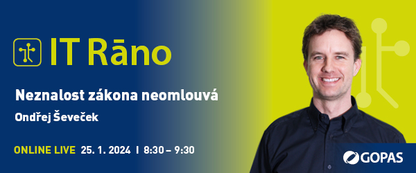 V roce 2024 vstoupí v platnost nové změny zákona o kybernetické bezpečnosti, které se dotknou tisíců českých firem.  
Jak splnit všechny požadavky a vyhnout se problémům? 👉 bit.ly/it-rano-gopas