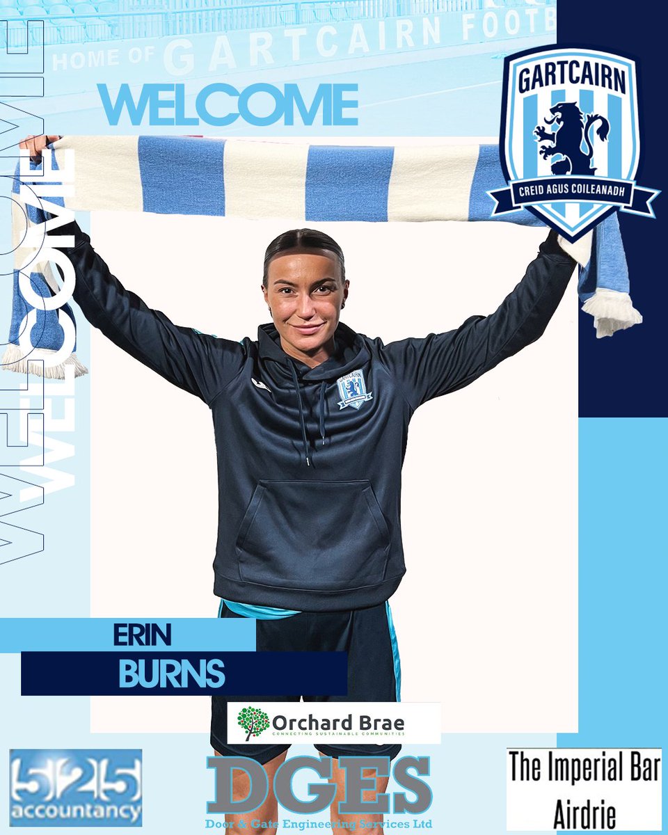 We are delighted to announce the signing of Erin Burns.  Erin has excited us in training and we are sure she shall bring us goals and assists with her rapid speed of thought and feet.  Welcome to the club Erin.