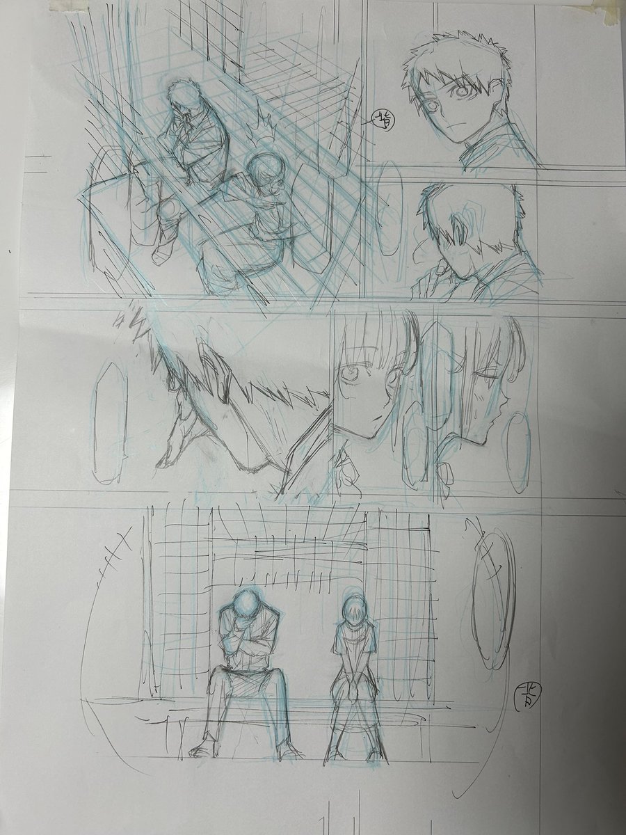 確定申告のため色々印刷に行かなきゃで鞄整理してると出てきた下書きと指示書き…自分はパースを大まかなグリッドで描いて出してました。目分量なので突っ込まれたり迷惑かけることも多々ありですが、まあイメージとして…