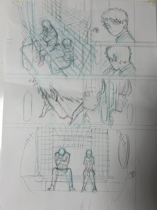 確定申告のため色々印刷に行かなきゃで鞄整理してると出てきた下書きと指示書き…自分はパースを大まかなグリッドで描いて出してました。目分量なので突っ込まれたり迷惑かけることも多々ありですが、まあイメージとして…